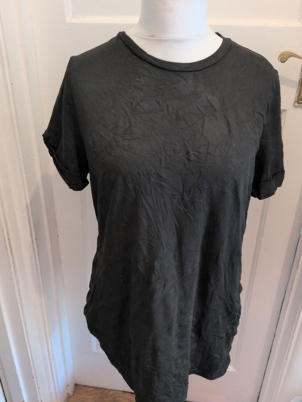 Shein XL Black Plain Short Sleeve T-shirt