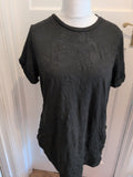 Shein XL Black Plain Short Sleeve T-shirt