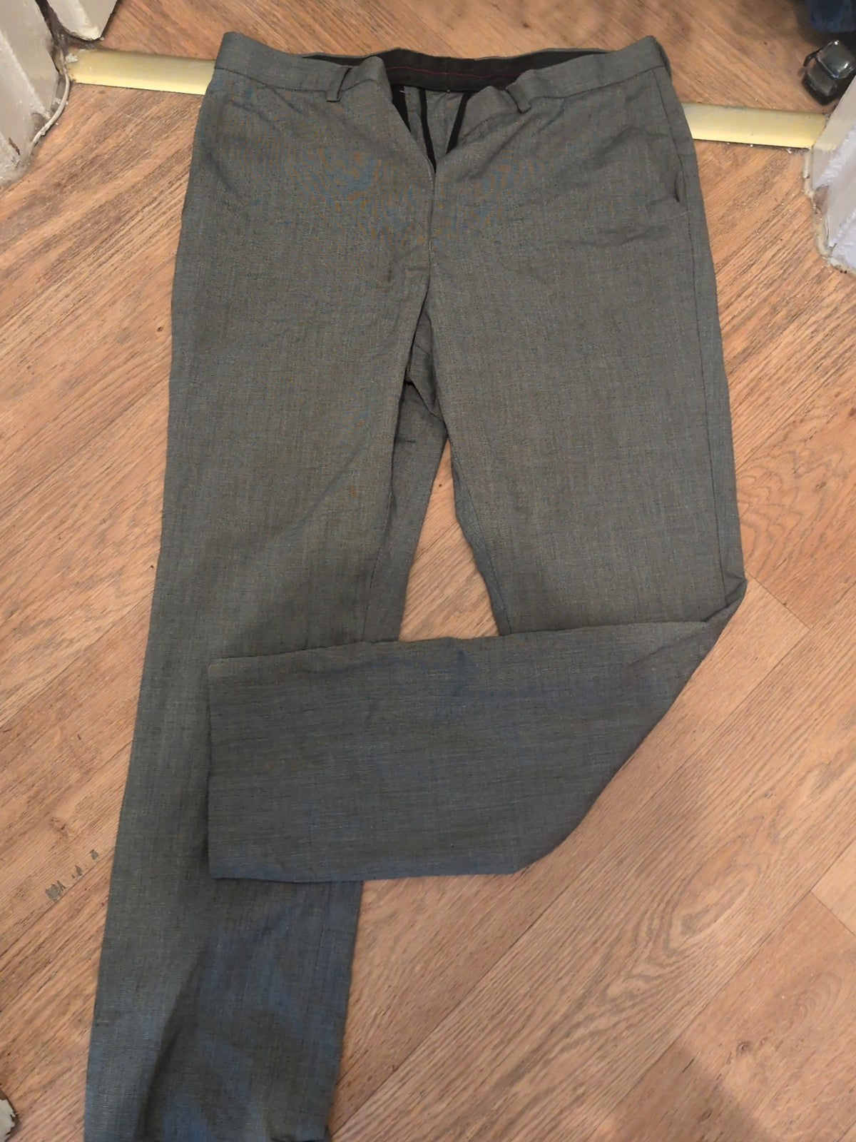 Debenhams 34R Grey Smart Trousers