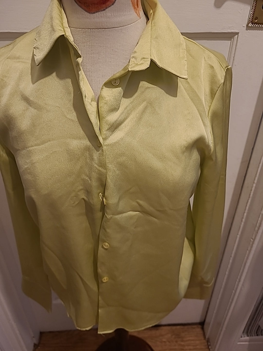 Ladies Primark Size 10 Lime Long Sleeved Blouse