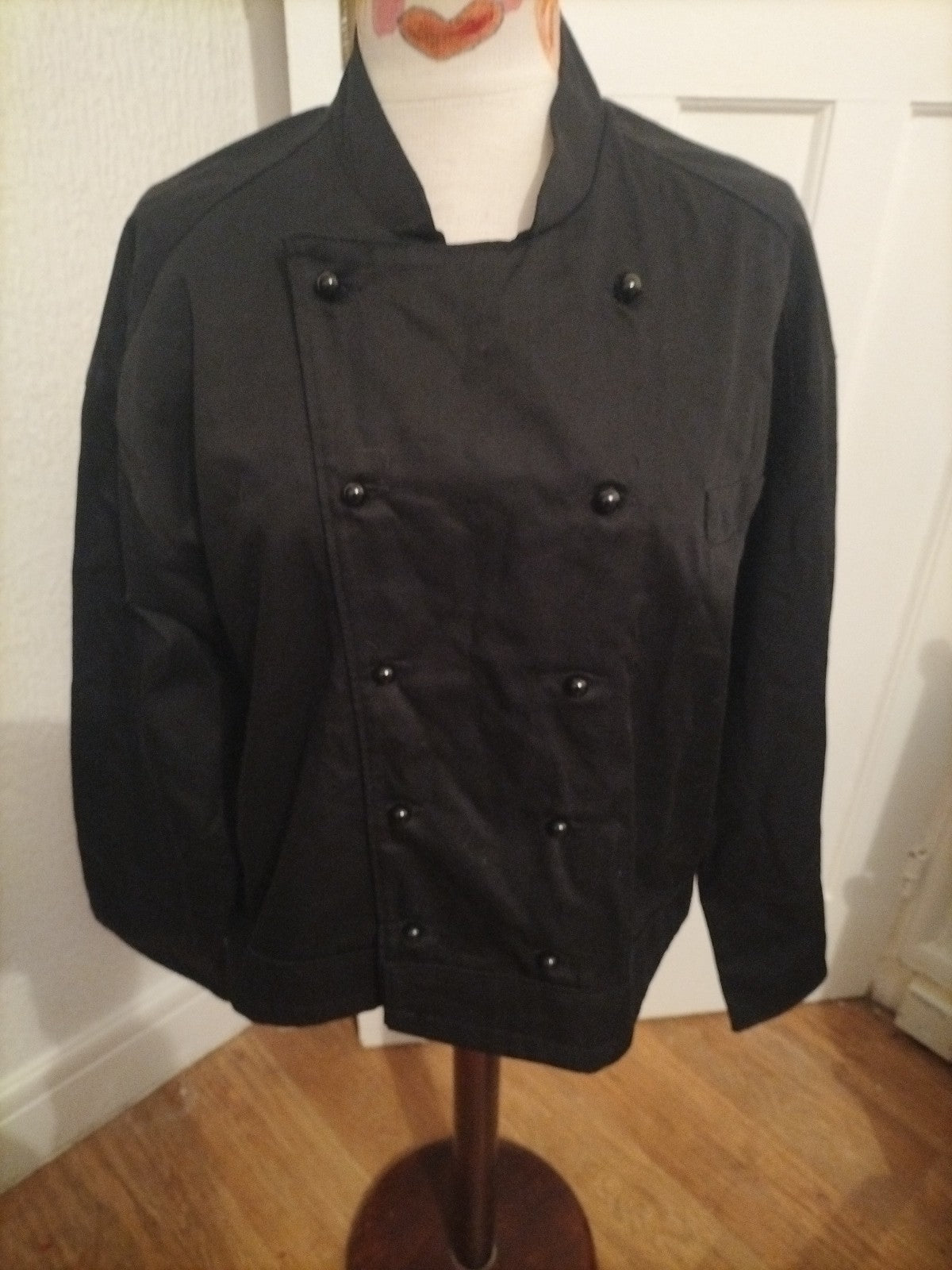 Mens Size 38" Chest Black Chef Jacket