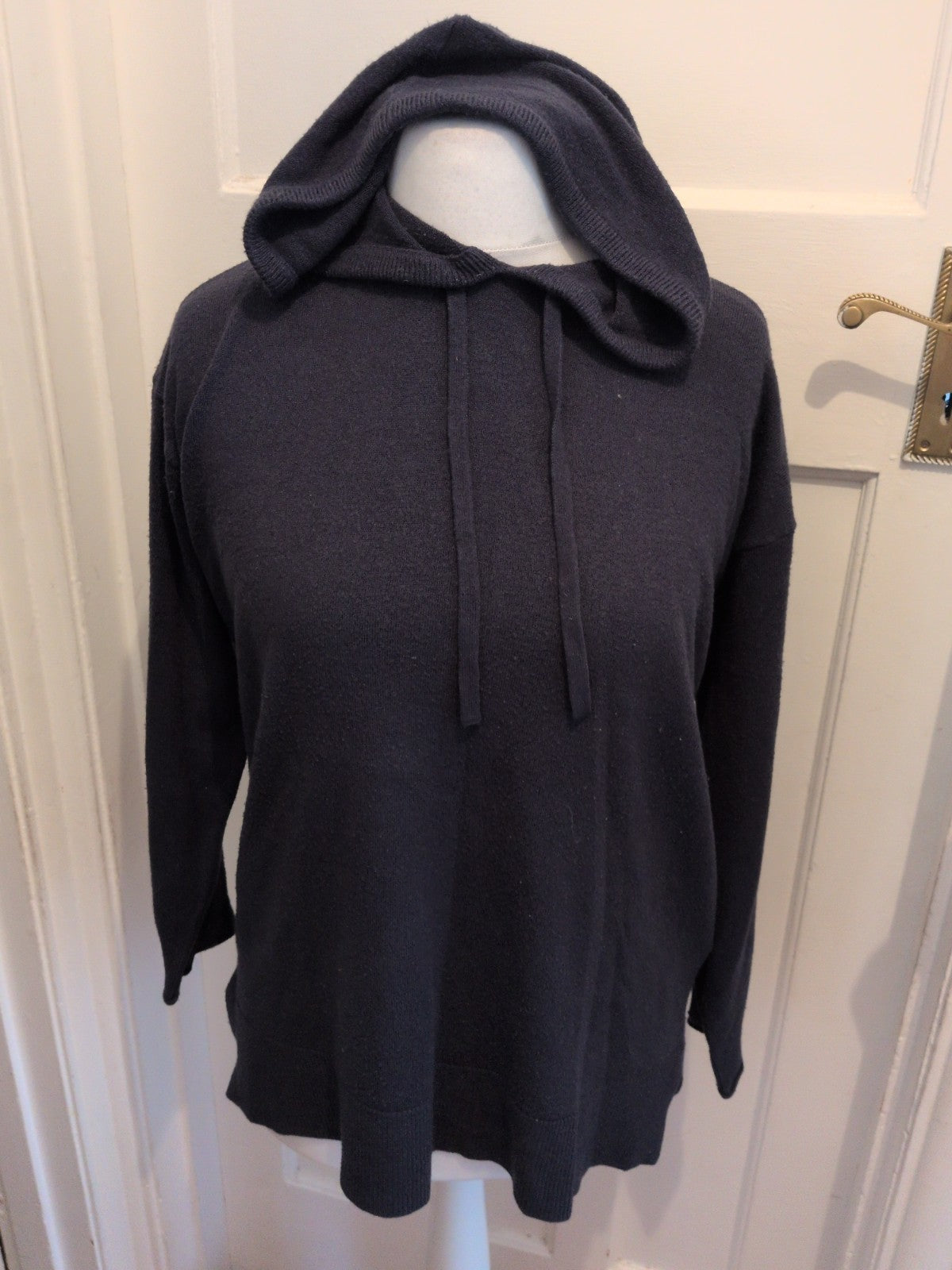 Marks And Spencer Medium Navy Pullover Hoodie Supersoft