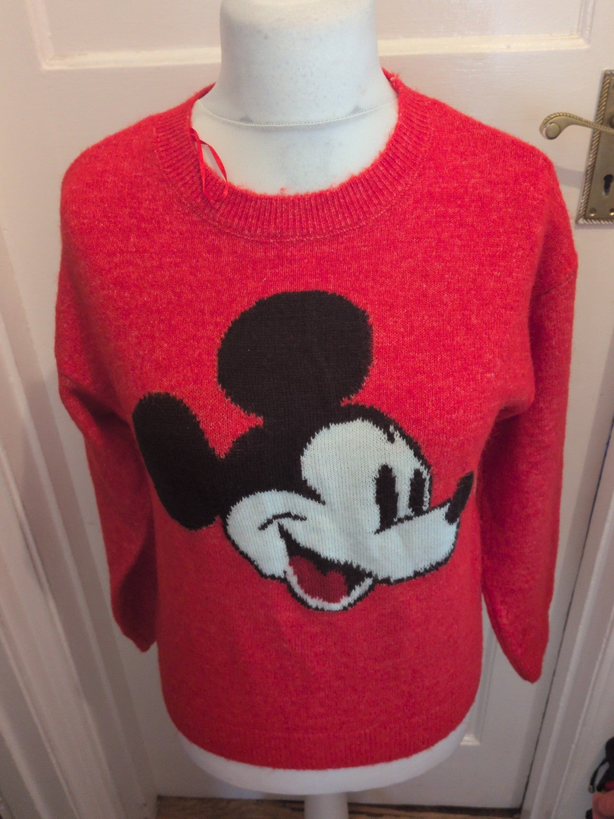 Primark 6-8 Red Mickey Mouse Pullover Jumper