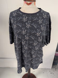 George 2XL Navy White And Blue Floral Short Sleeve T-shirt