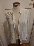 Ladies Jack Wills Size 8 Yellow/Blue/White Buttoned Blouse
