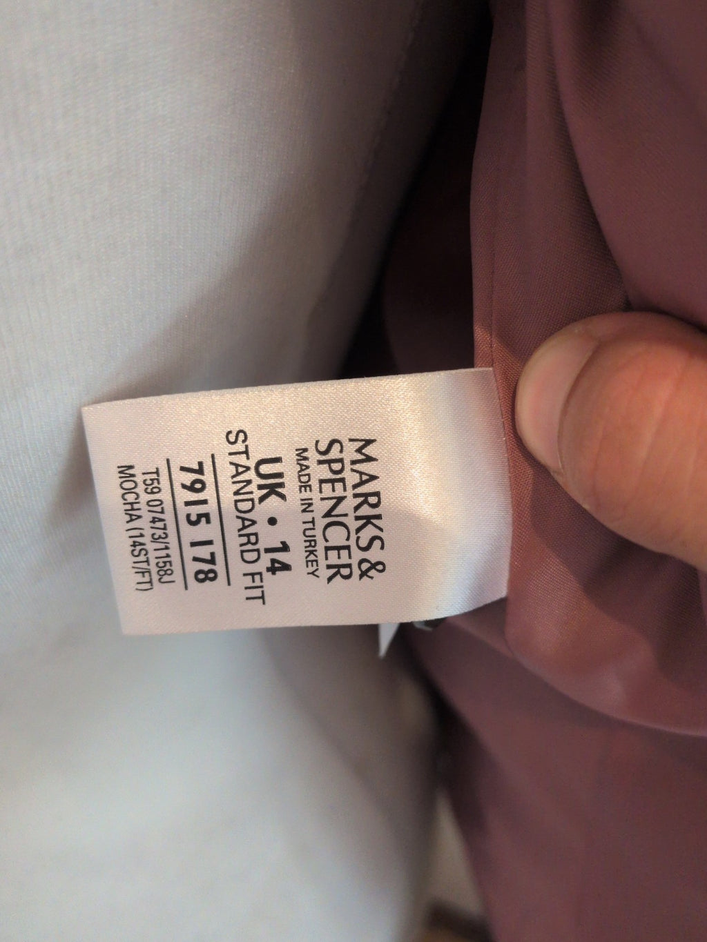 Ladies Marks And Spencer Size 14 Mocha Lined Blazer