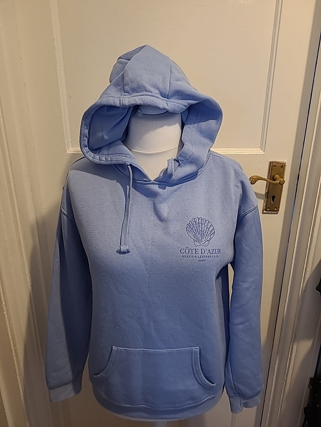 Ladies Primark Size Small Blue Beach And Leisure Club Pullover Hoodie