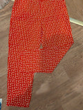 Ladies Papaya 12 Orange Flower Elasticated Trousers