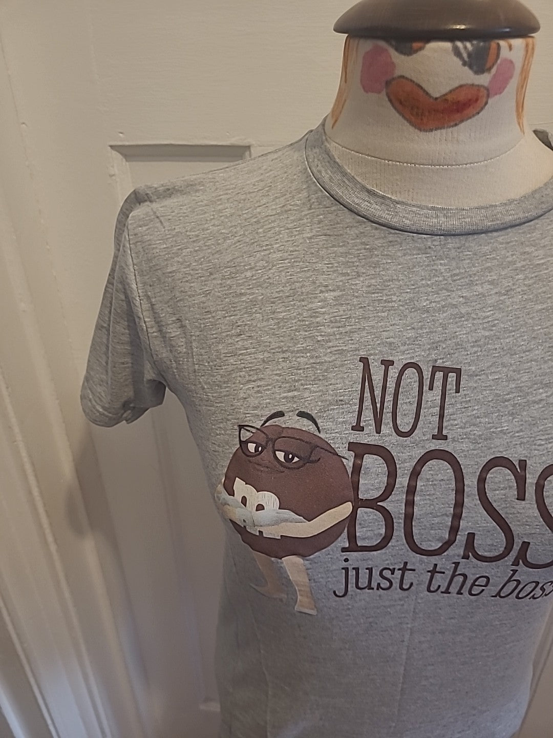 Mens M&M Size XXS Grey *Bossy* Short Sleeved Tshirt