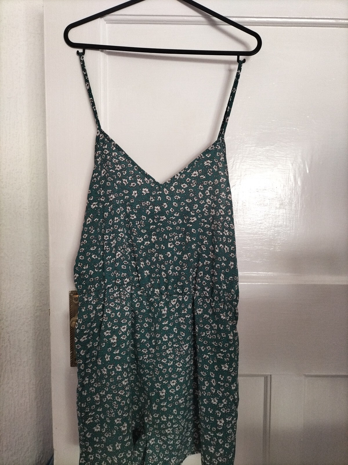 Ladies Size Small Green Floral Playsuit