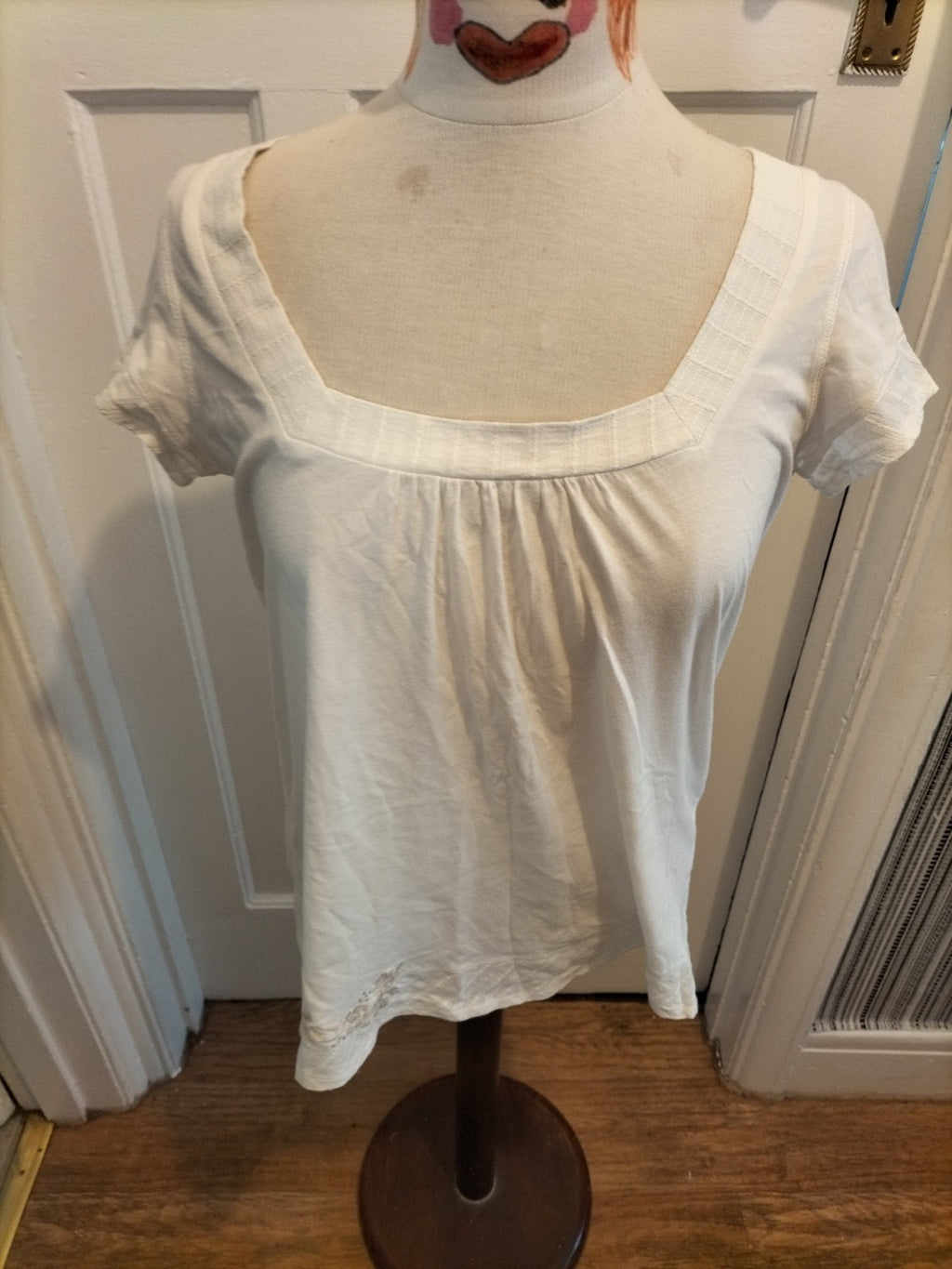Ladies Marks And Spencer Size 12 White Short Sleeved Tshirt