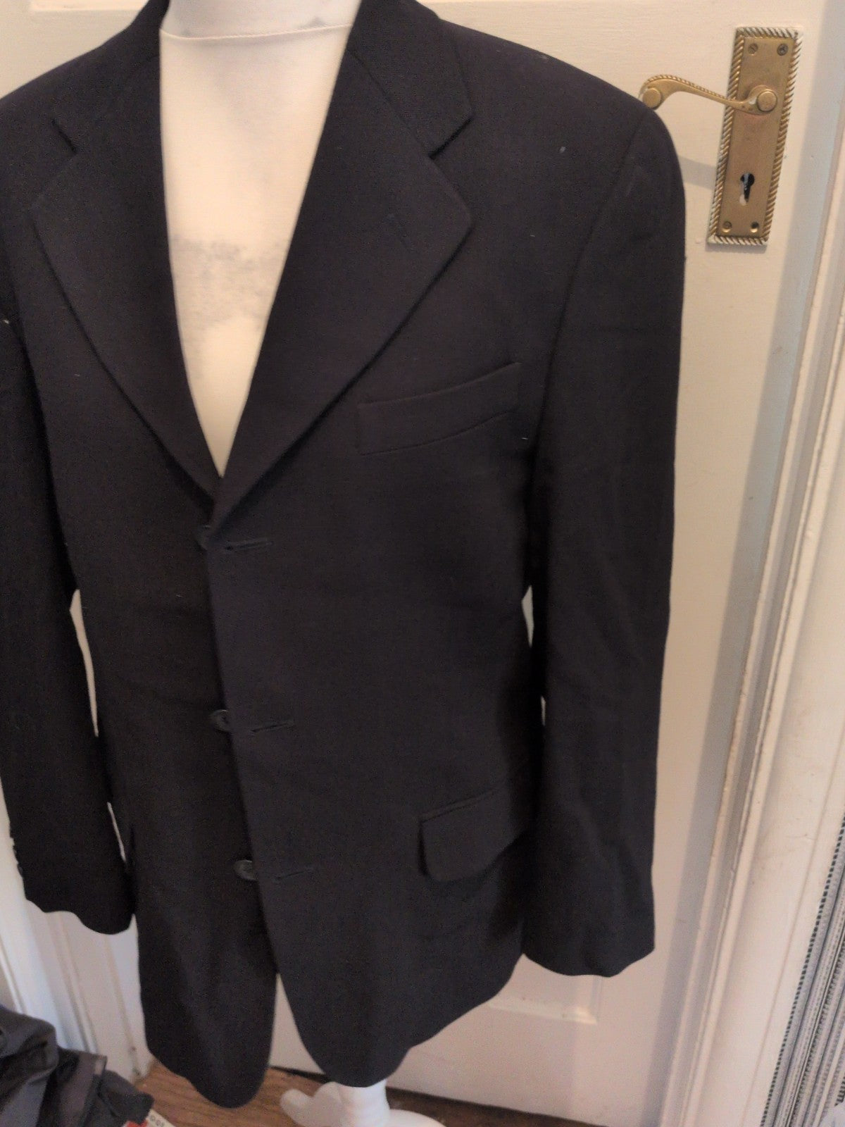 Ciro Citterio 40R Black Lined Padded Suit Jacket