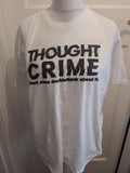 Gildan XL White Thought Crime Short Sleeve Print T-shirt