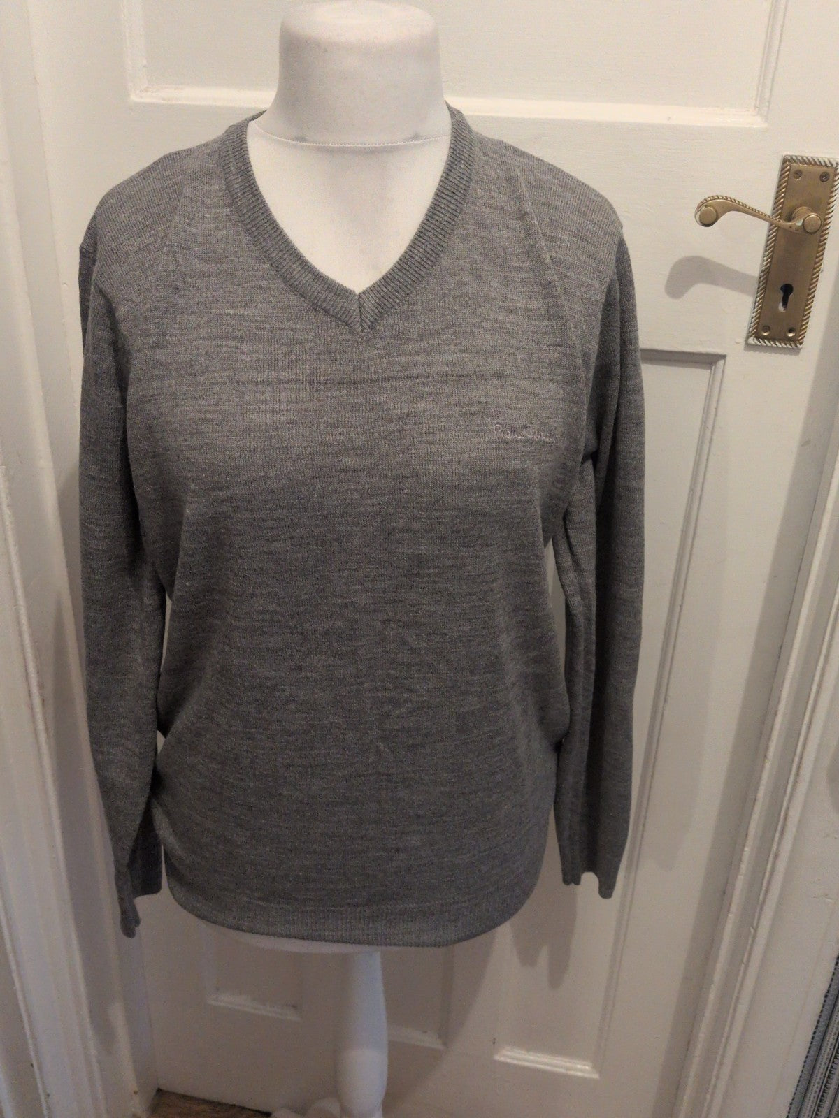 Pierre Carson Medium Grey Jumper Small Black Line On Chest