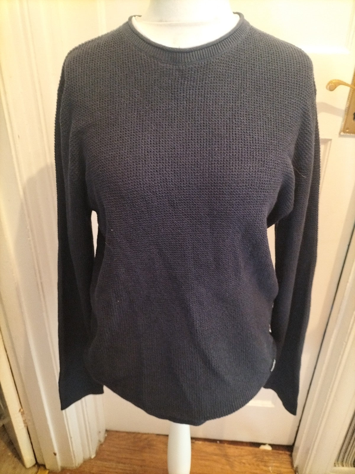 Mens Threadbare Size XL Navy Long Sleeved Pullover Jumper