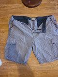 Mens Tu Size 44" Grey And White Striped Chino Shorts