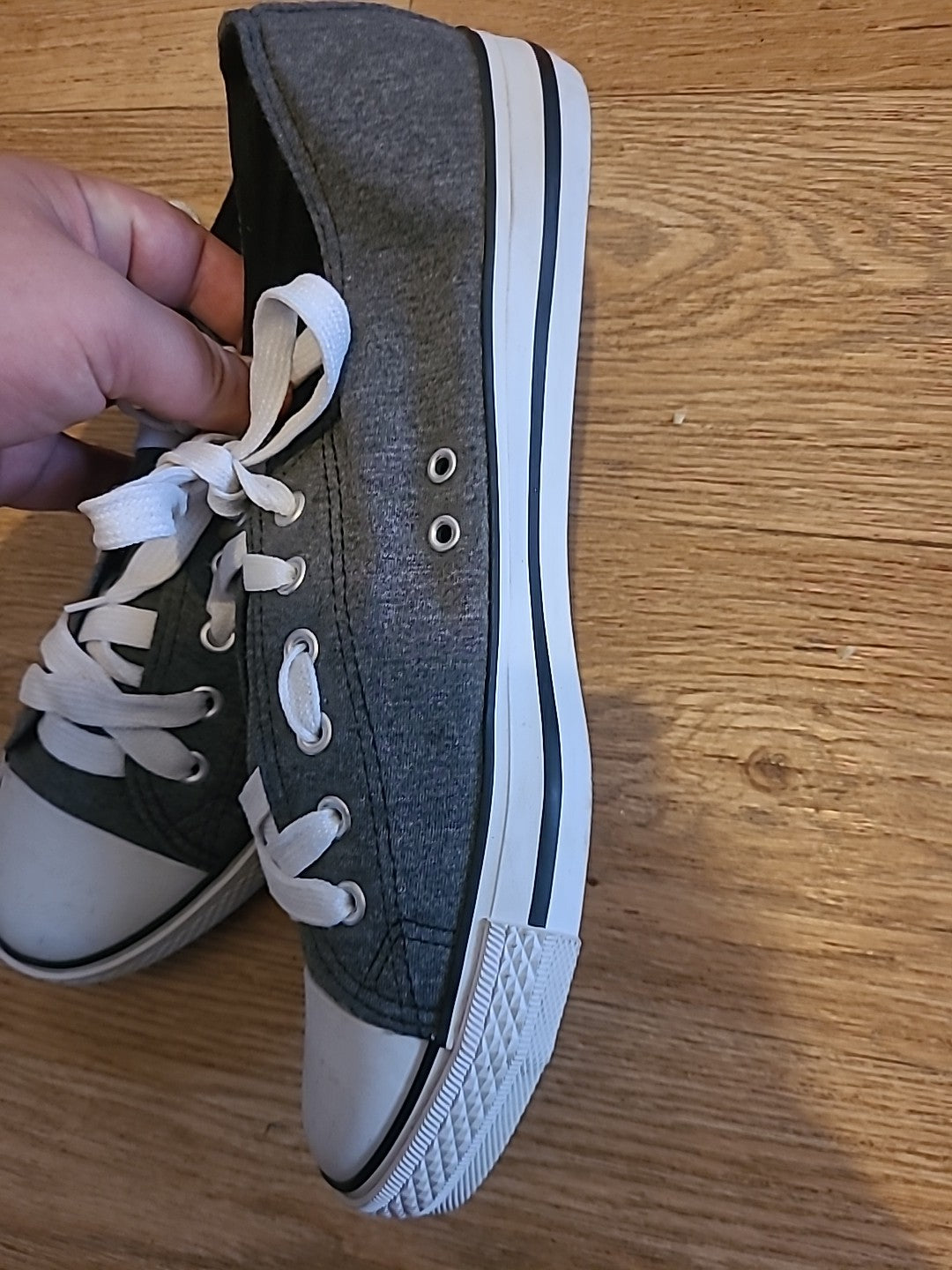 Mens Urban Size Uk 8 Grey Lace Up Pumps
