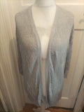Chicos 2 Silver Knit Open Blouse