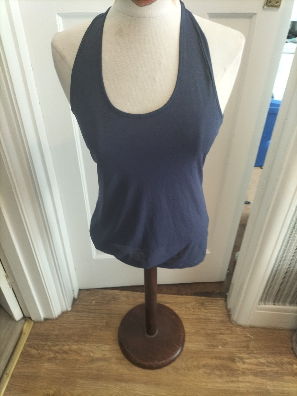 Ladies Next Size 8 Navy Sleeveless Blouse