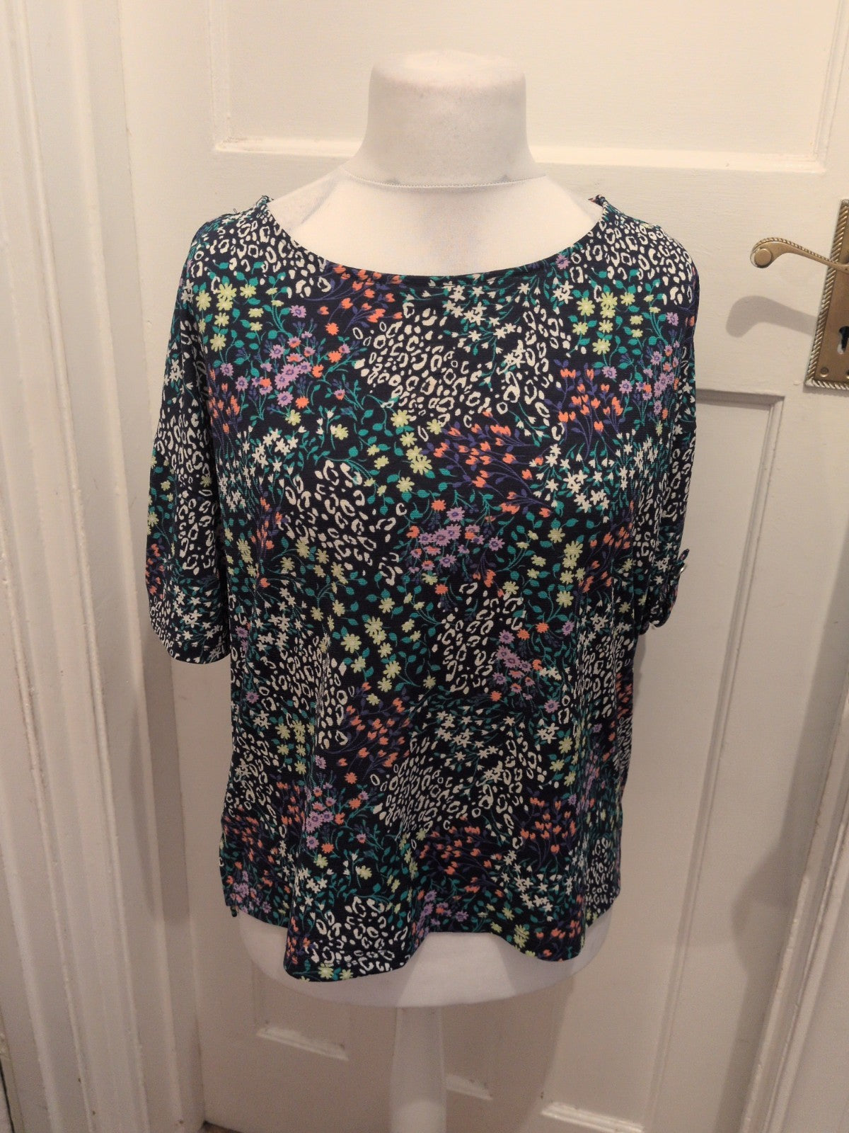 Nutmeg 14 Floral Short Sleeve Blouse