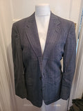 Mens St Michael Size 38M Grey Check Padded Suit Jacket