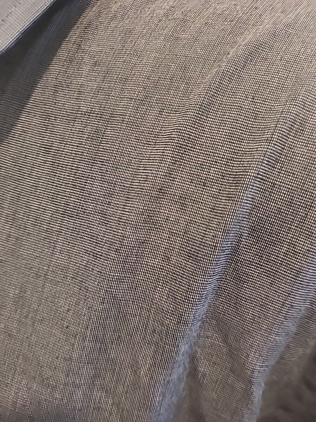 Mens Marks And Spencer 16" Grey Regular Fit Long Sleeved Formal Wear Shirt