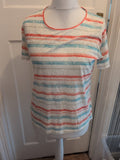 Isle Essentials 14-16 Blue Red And White Short Sleeve Lightweight T-shirt