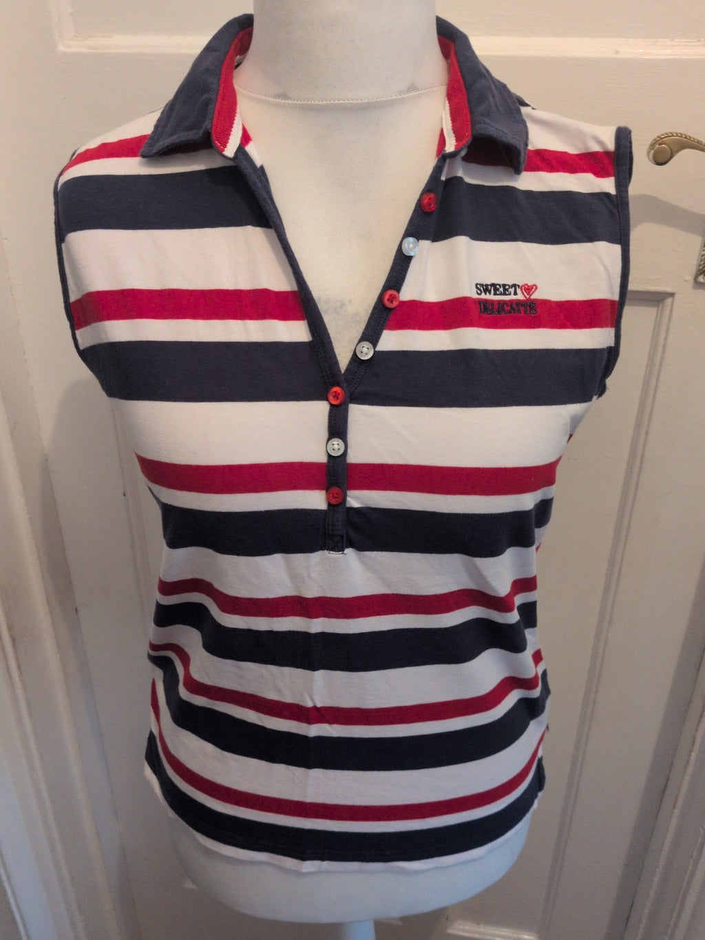 Sweet Delicatte XL Sleeveless Collared Polo Ladies