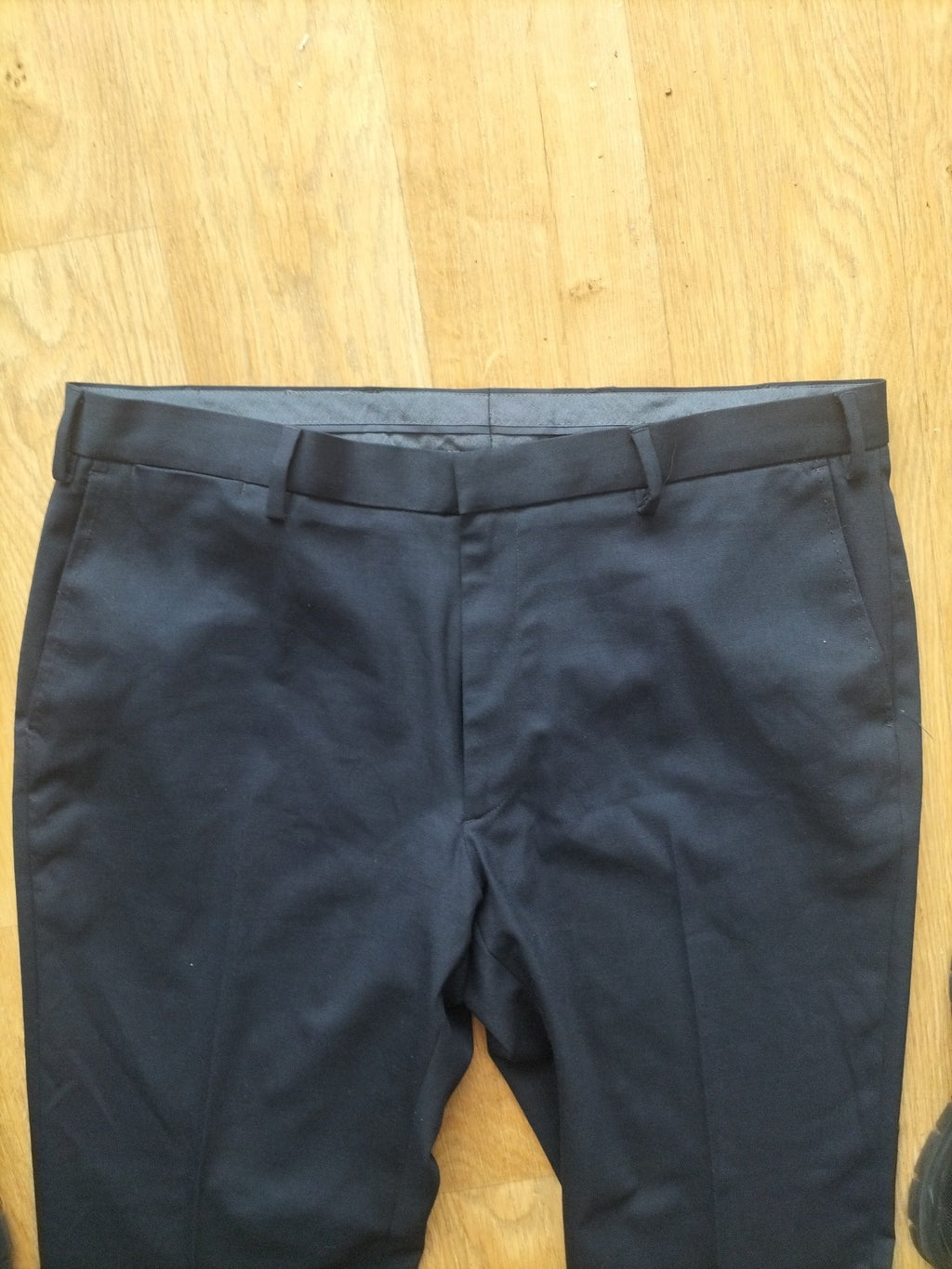 Mens M&S Size 38R/31 Navy Smart Trousers
