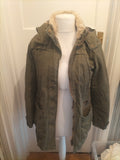 New Look 8 Khaki Faux Fur Collar Coat