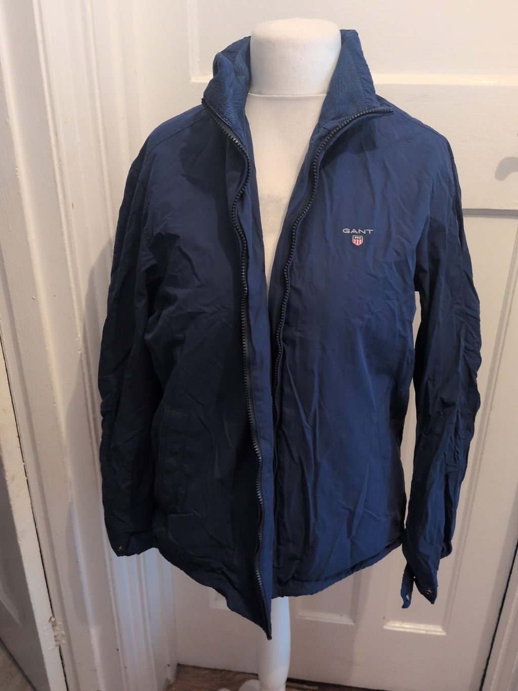 Gant Large Navy Blue Full Zip Rain Coat
