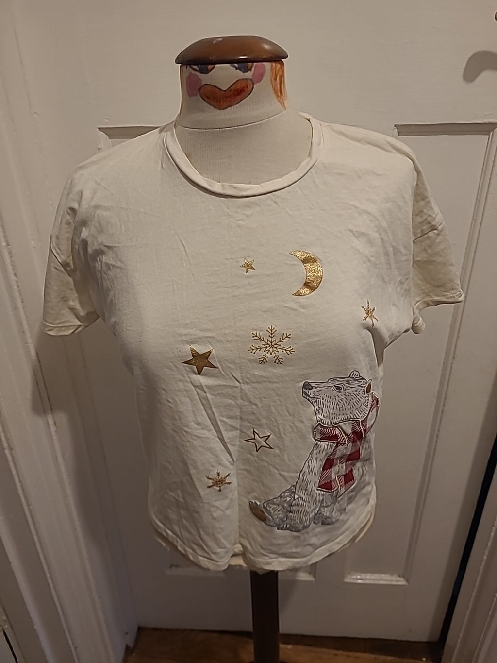 Ladies George Size 4-6 Polar Bear Pyjama Top