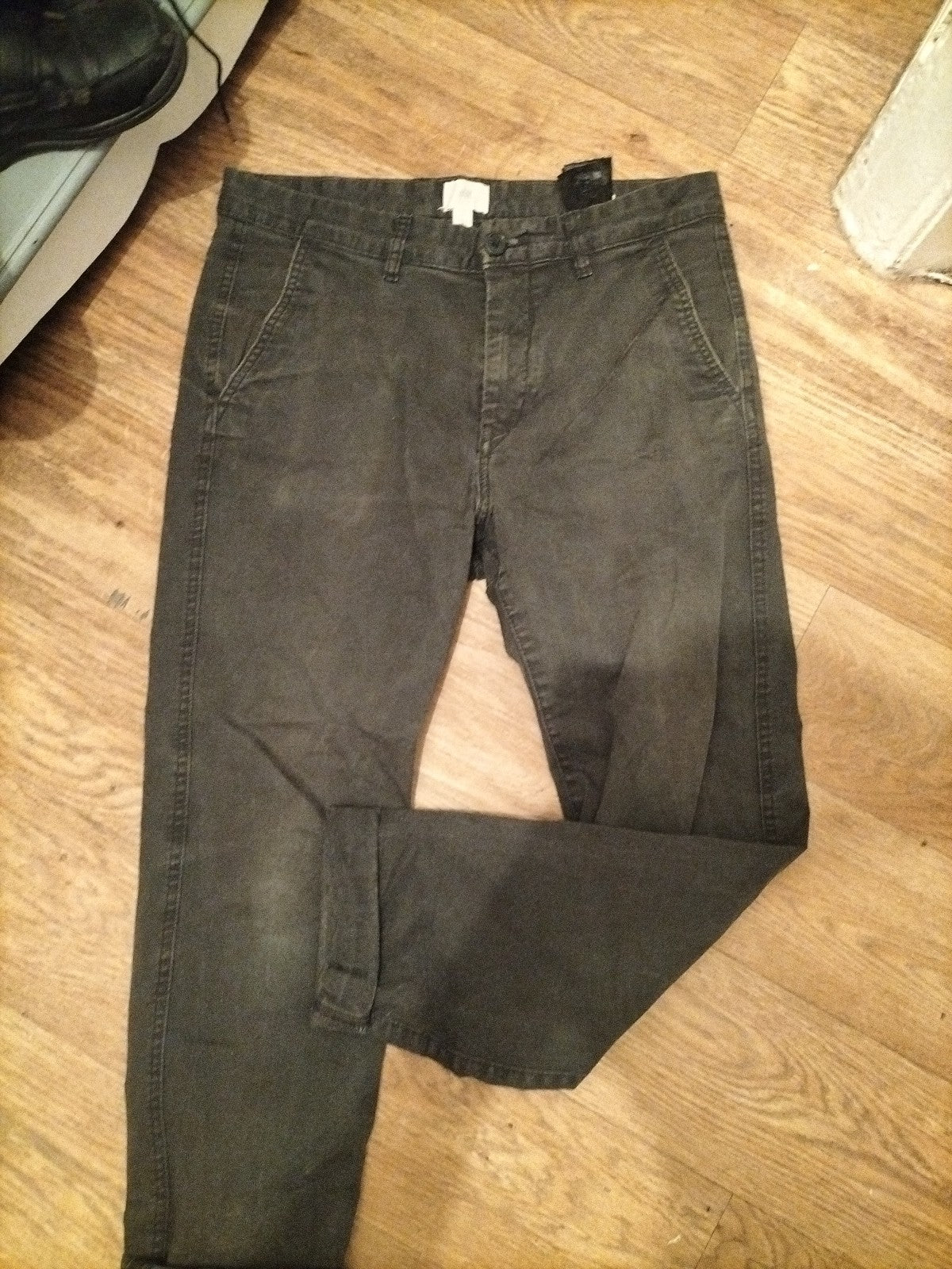 Mens H&M Size 30" Dark Khaki Skinny Jeans