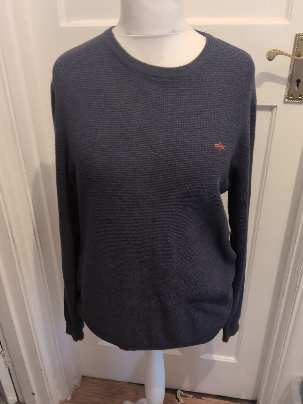 Easy Medium Navy With Orange Palm Tree Pullover Jumper