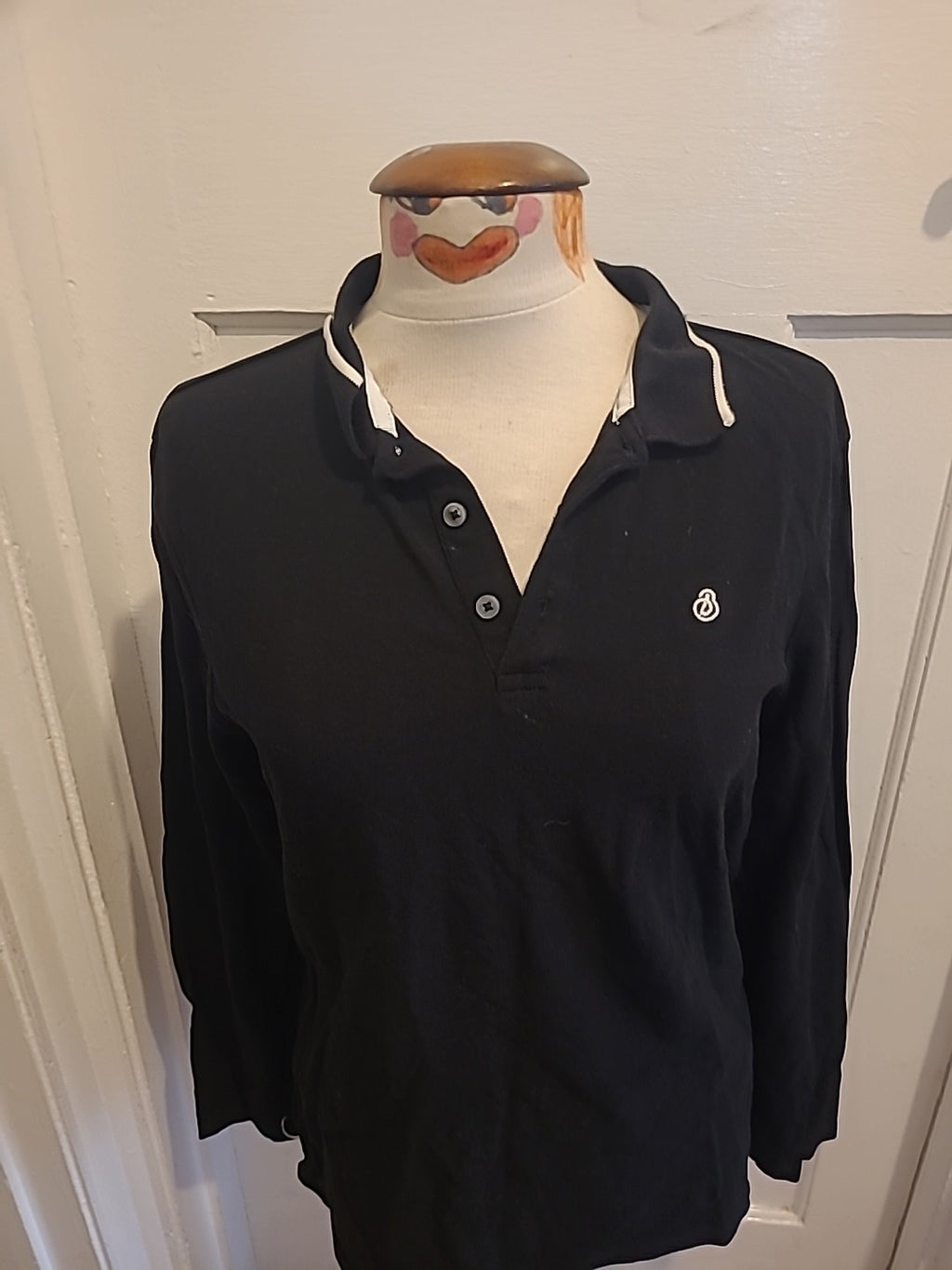 Mens Burton Size Medium Black Long Sleeved Polo