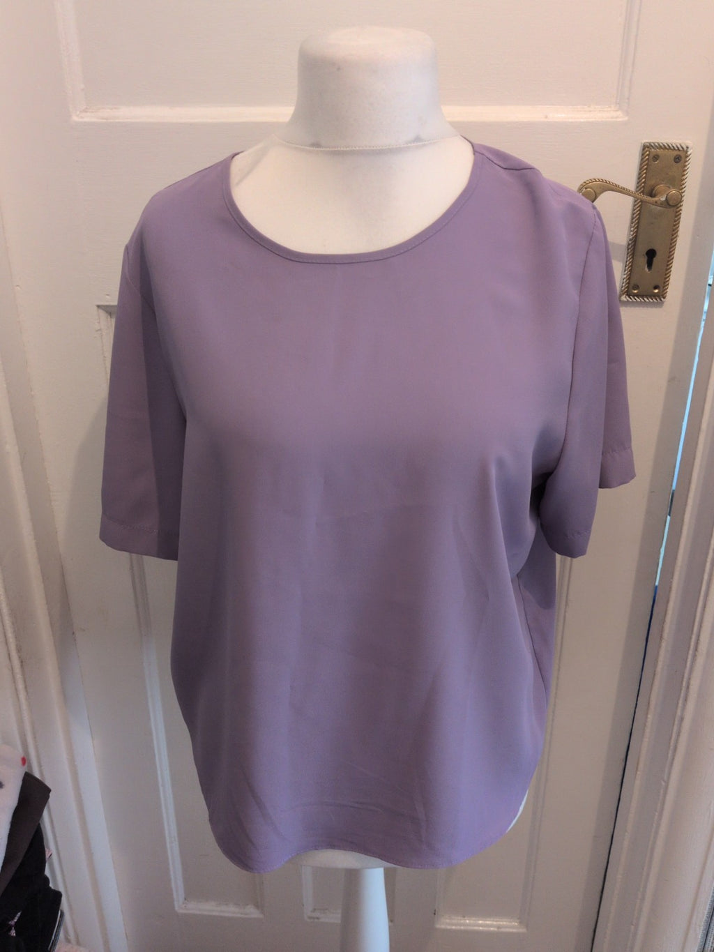 First Avenue 18 Lilac Short Sleeve Blouse