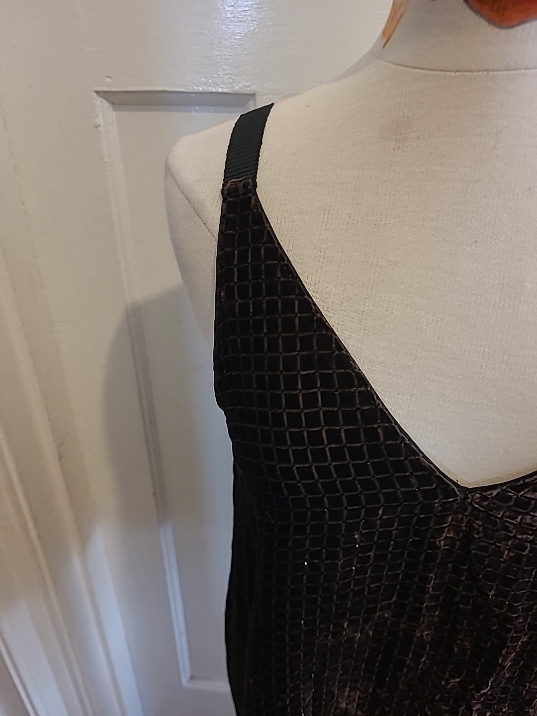 Ladies Massimo Dutti Size 12 Brown Detailed Sleeveless Tshirt