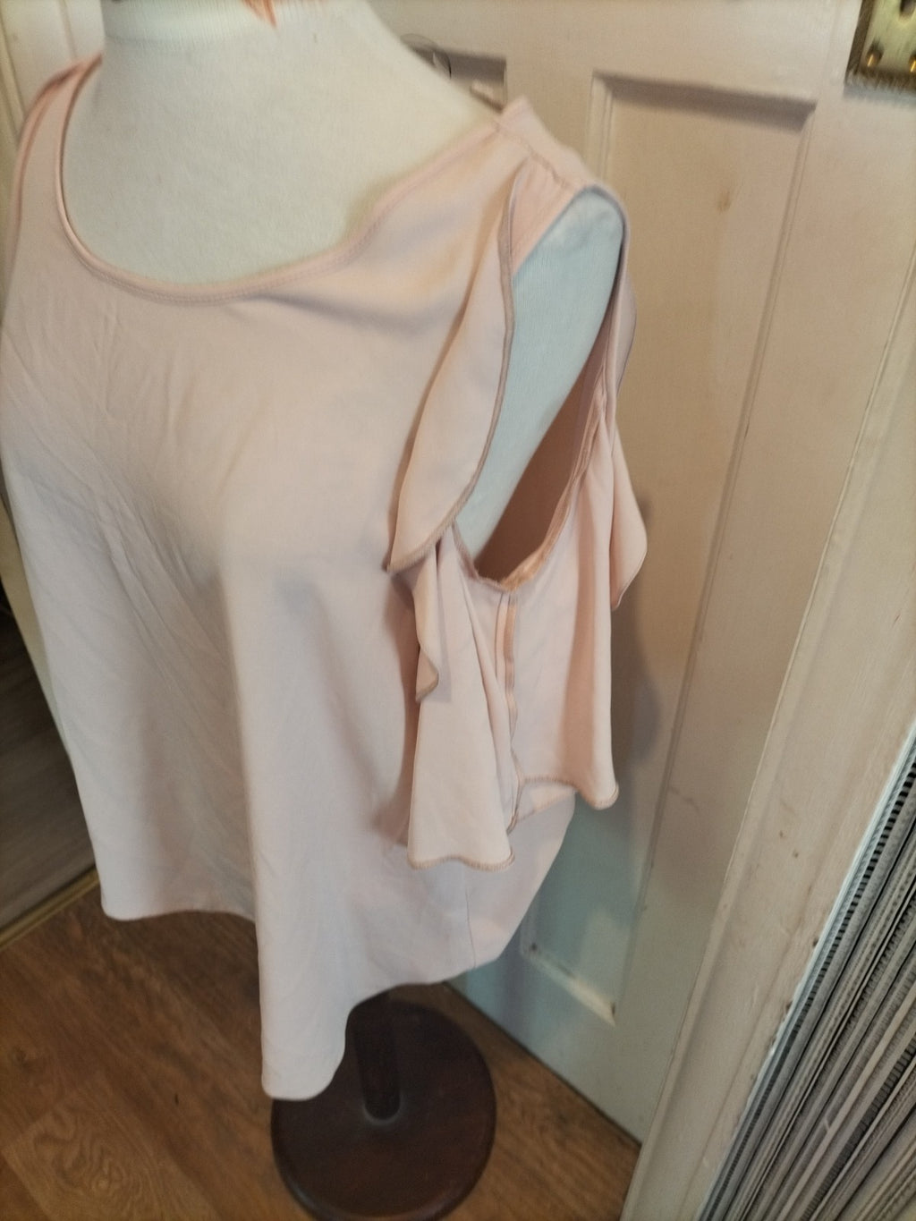 Brand New Ladies George Size 14 Baby Pink Open Shoulder Blouse