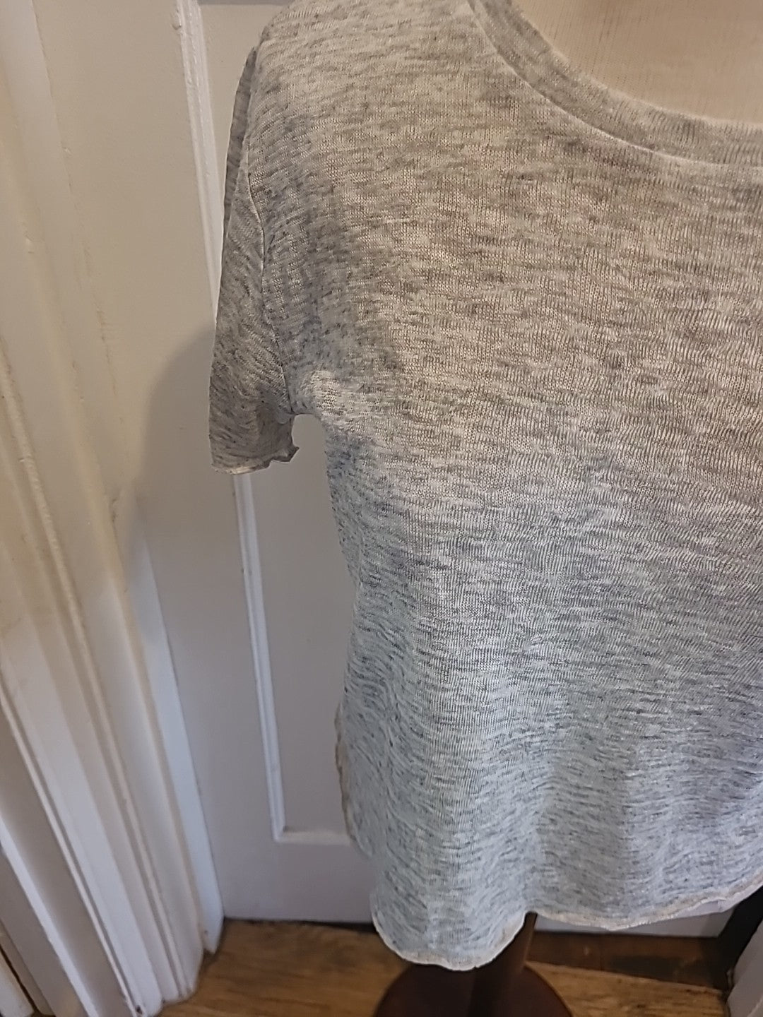 Ladies Topshop Size 14 Grey Short Sleeved Tshirt