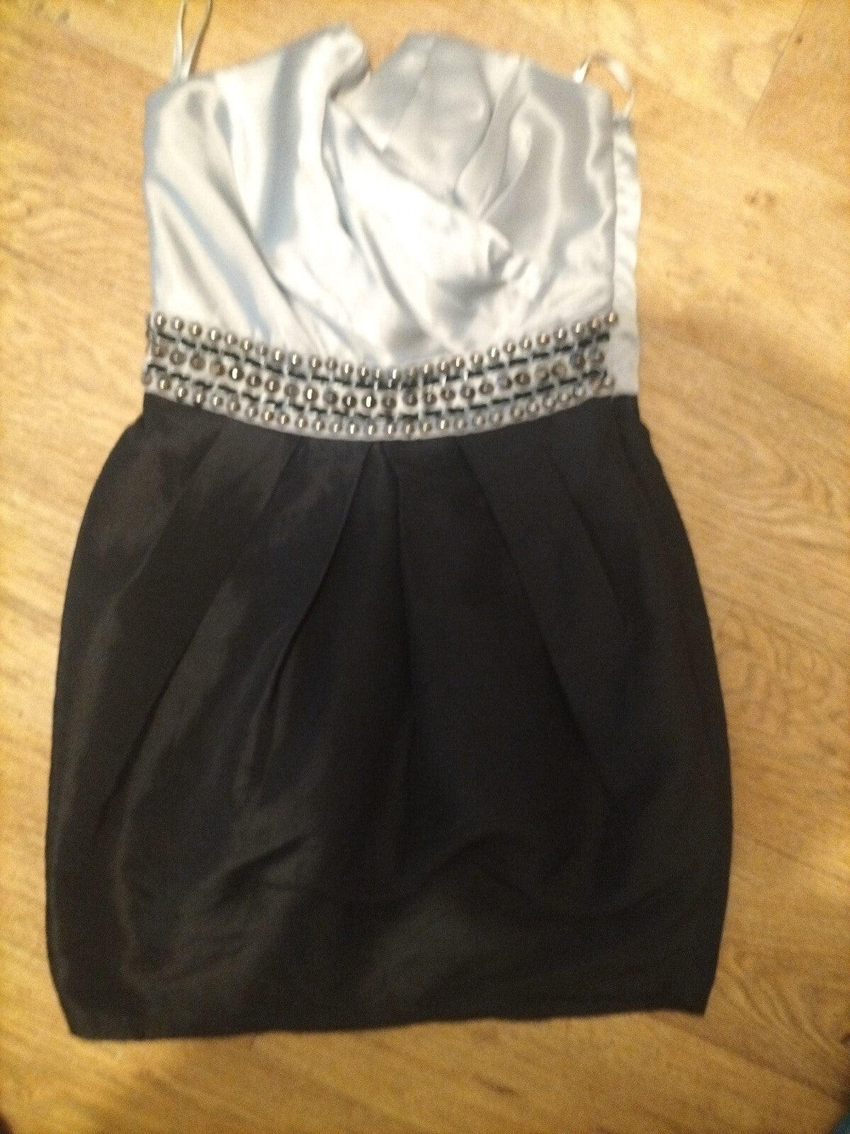 Ladies Madam Rage Size 8 Grey And Black Short Dress