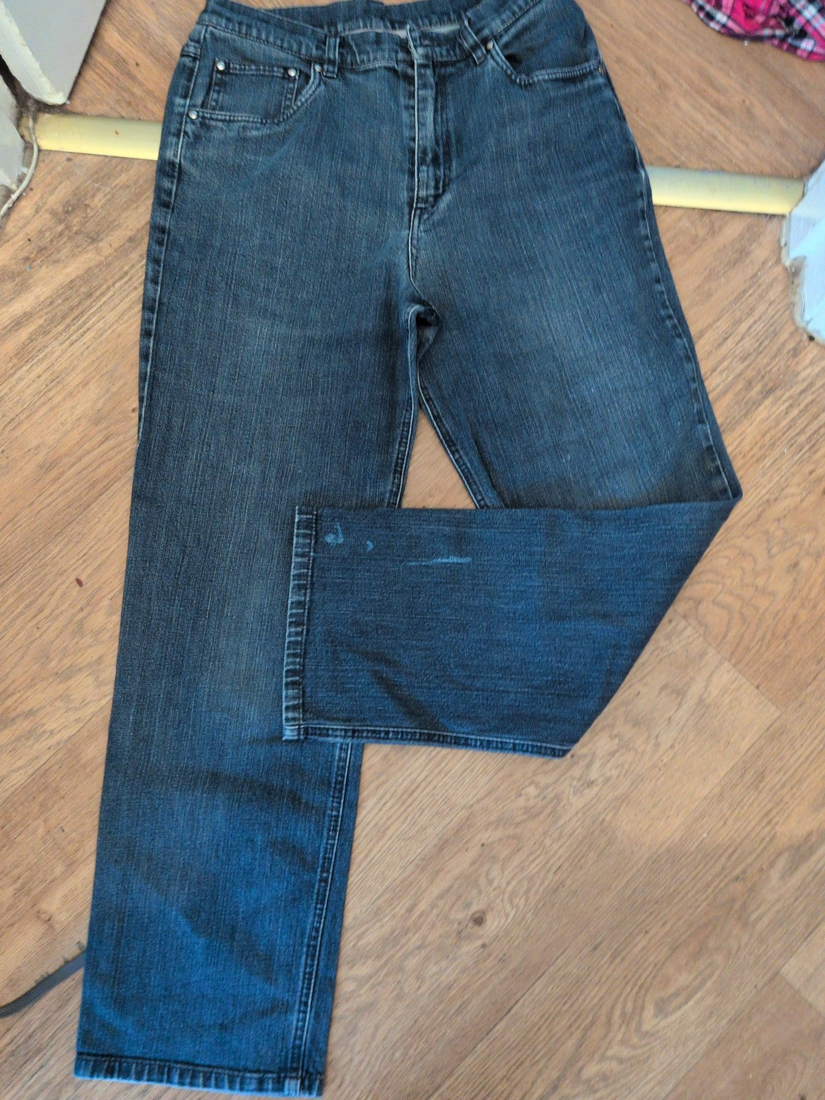 Marks And Spencer 12 Medium Dark Indigo Straight Leg Jeans