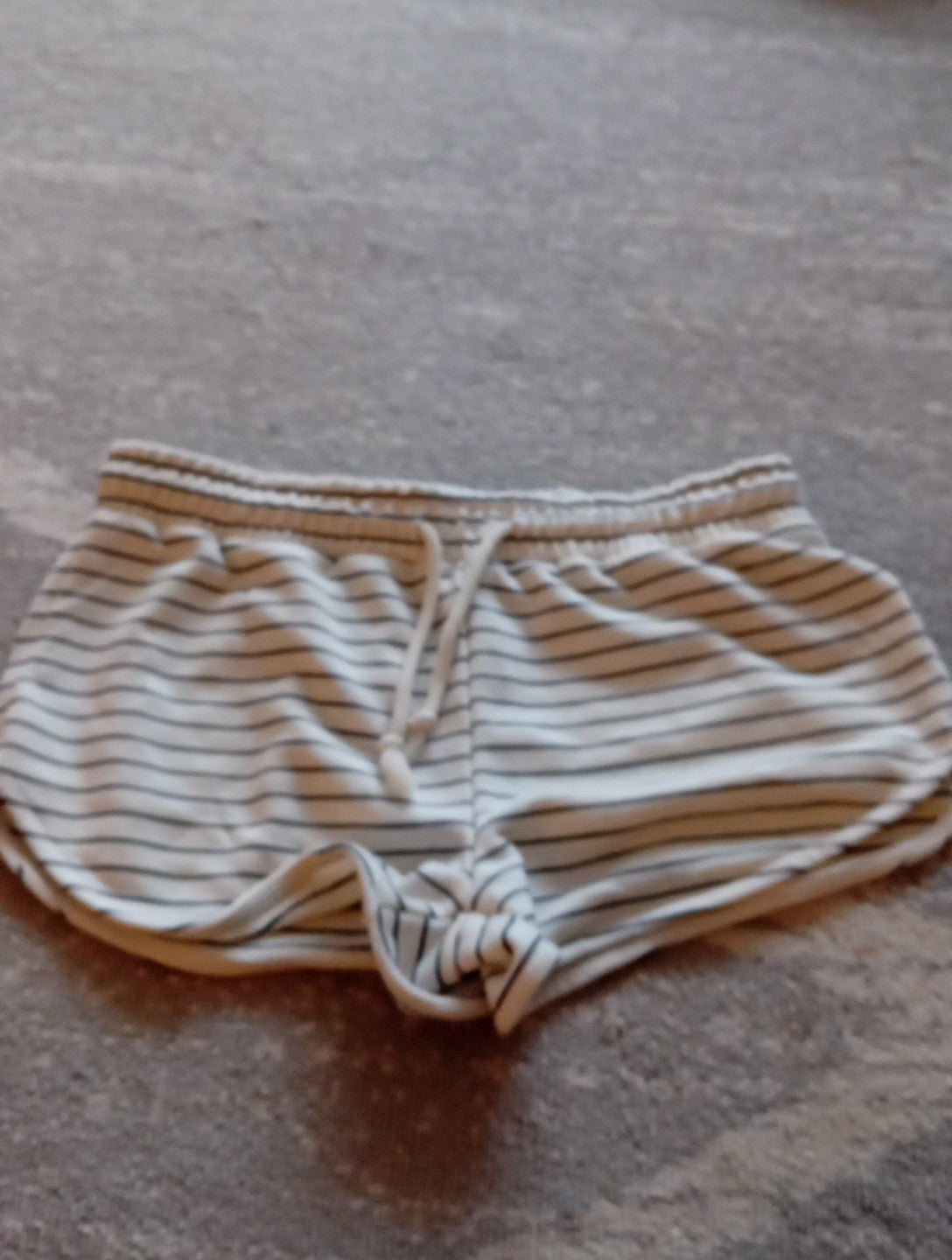 Ladies Shorts Striped Black/cream Size XS Primark