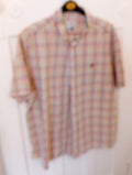 Mens Check Shirt George Size XL Brown/ Orange