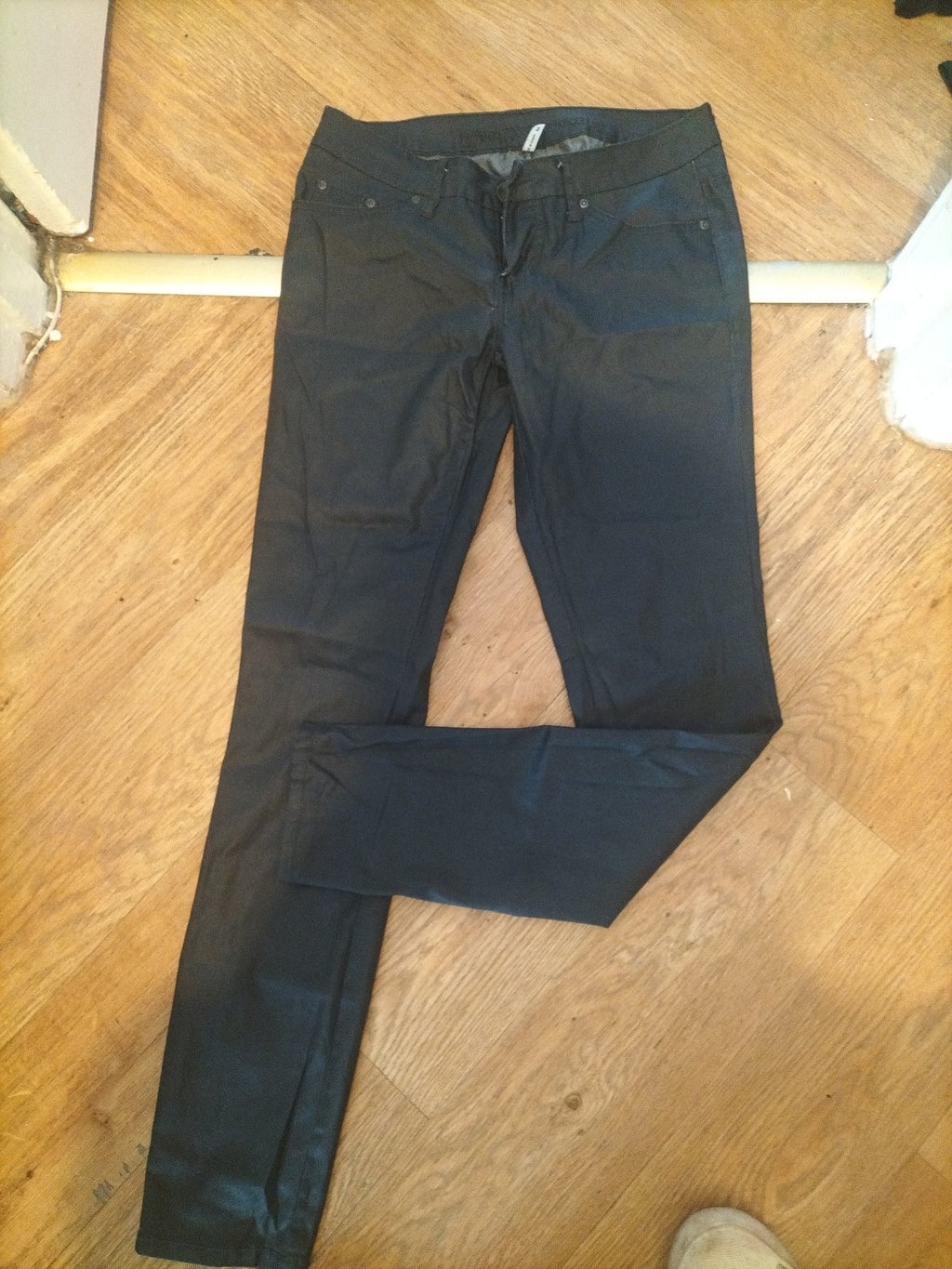 Ladies Highway Size 3 Dark Grey Shimmer Skinny Trousers
