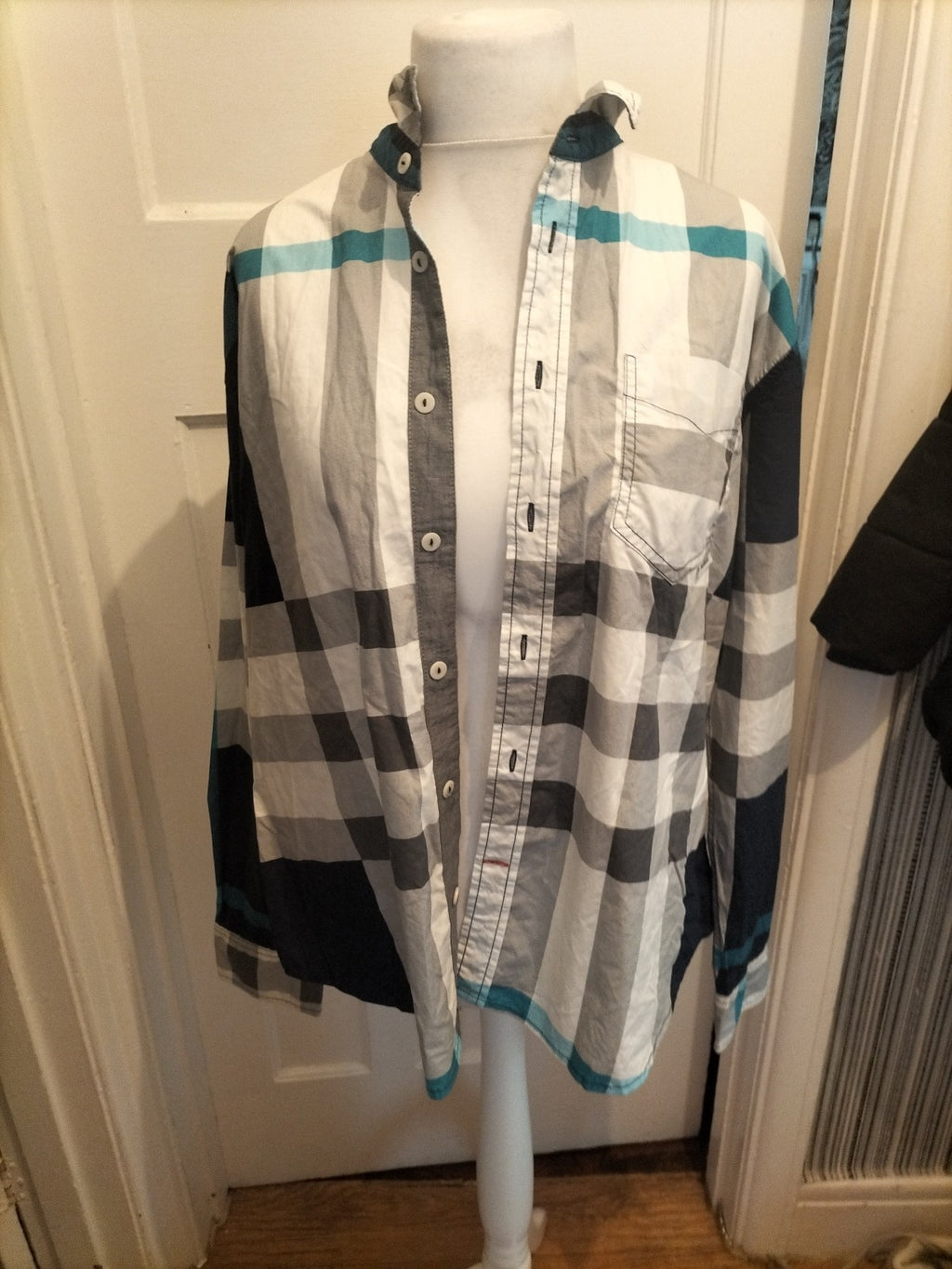 Mens Voi Jeans Size Large Multi Check Long Sleeved Shirt