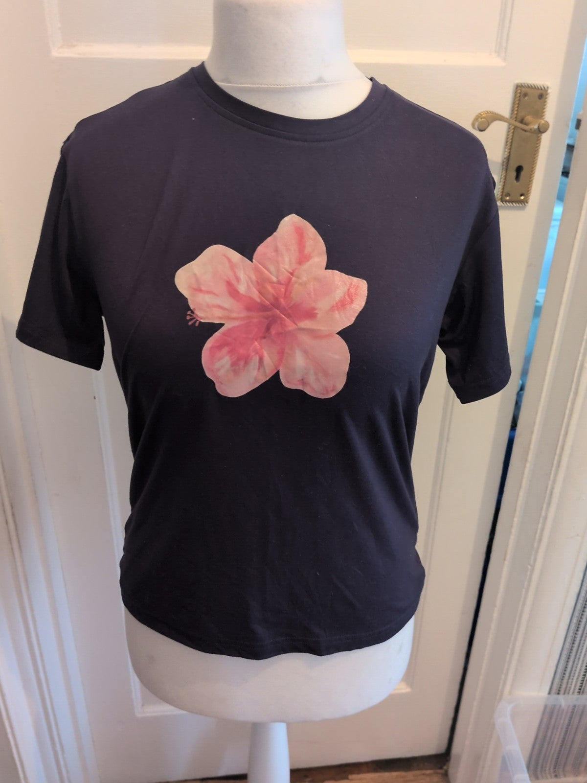 12 Years Girls Navy T-shirt With Flower