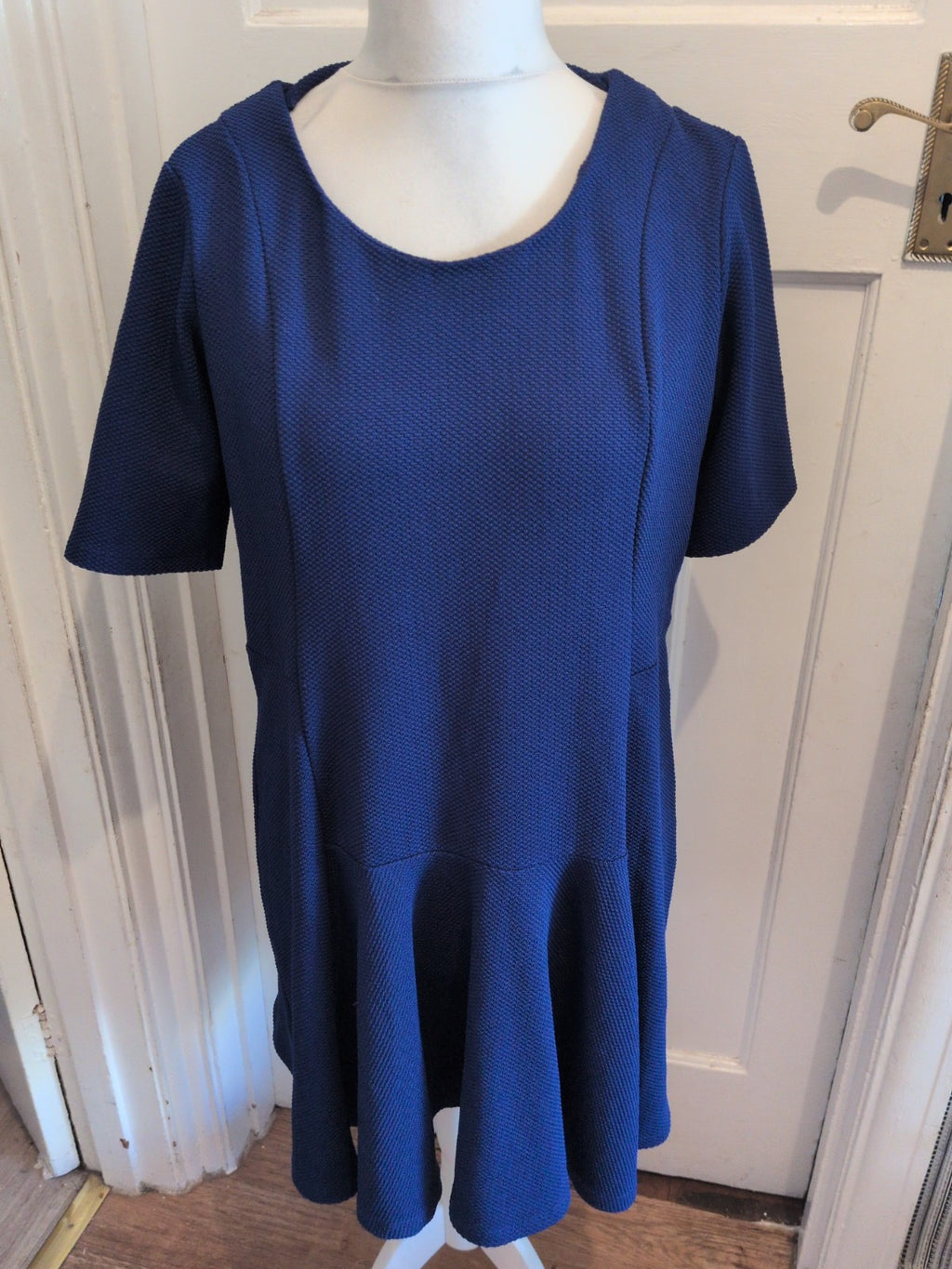 Ladies M&S Collection Size 16 Royal Blue Short Sleeve Knee Length Dress