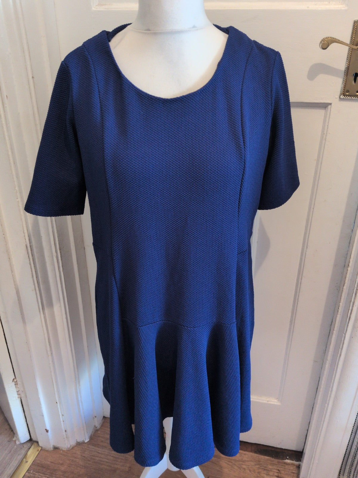 Ladies M&S Collection Size 16 Royal Blue Short Sleeve Knee Length Dress