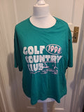 Ladies Primark Size XL Green Printed Tshirt "Golf"