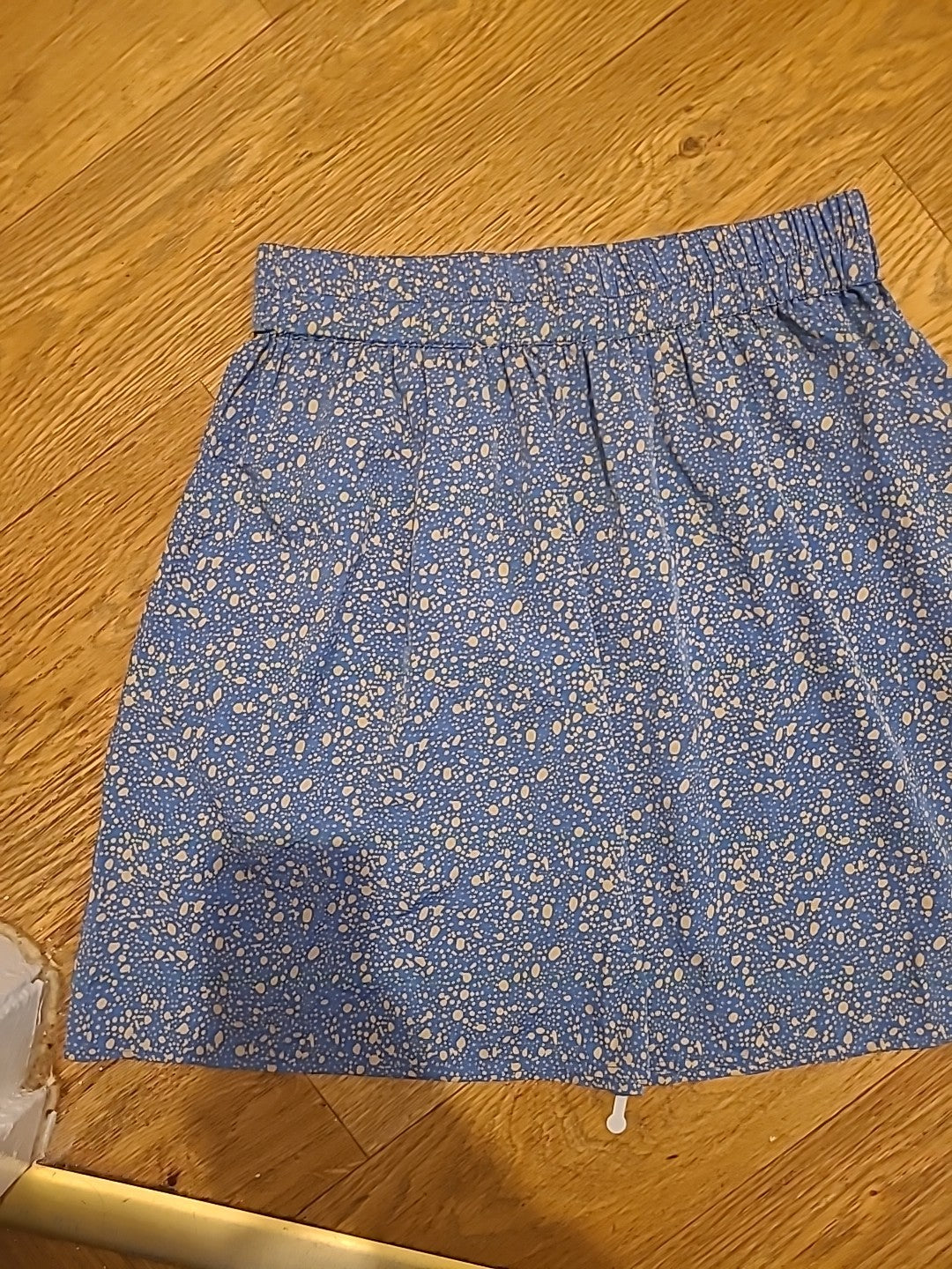 Ladies Pieces Size Medium Blue/Beige Speckled Elasticated Short Skirt